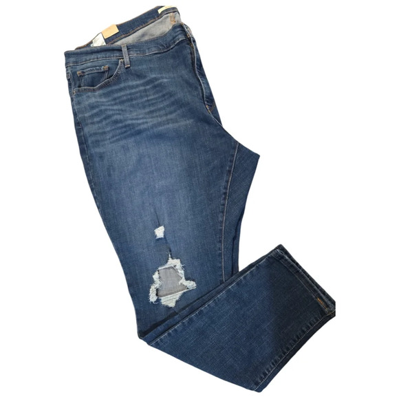 Levi's 711 Distressed Skinny Medium Wash Plus Size 26W - Picture 4 of 6